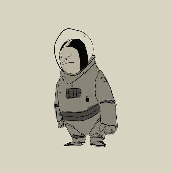 The character will not be grumpy but for some odd reason I just had to draw a grumpy version of him :)