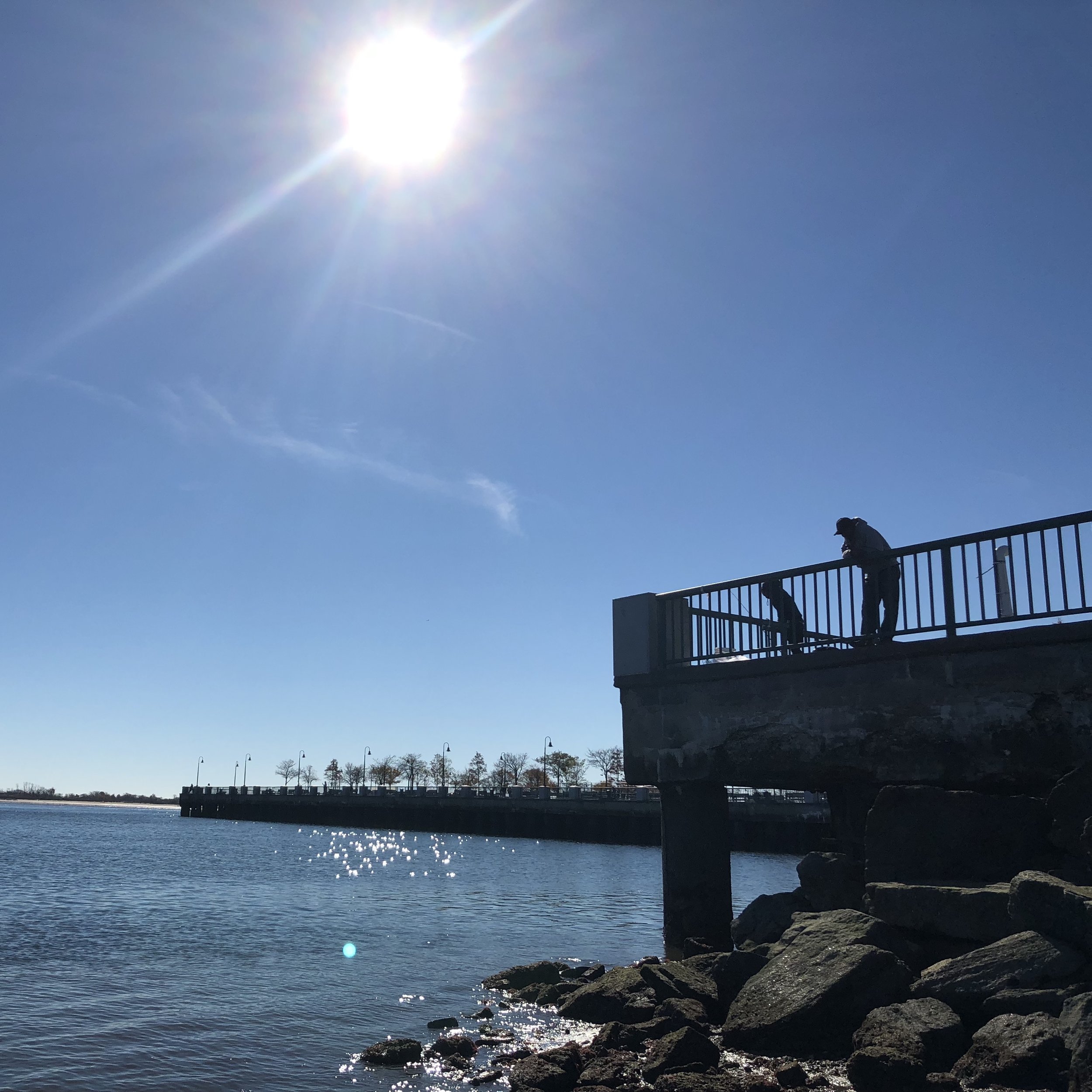 Fishermen on Canarsie Pier.