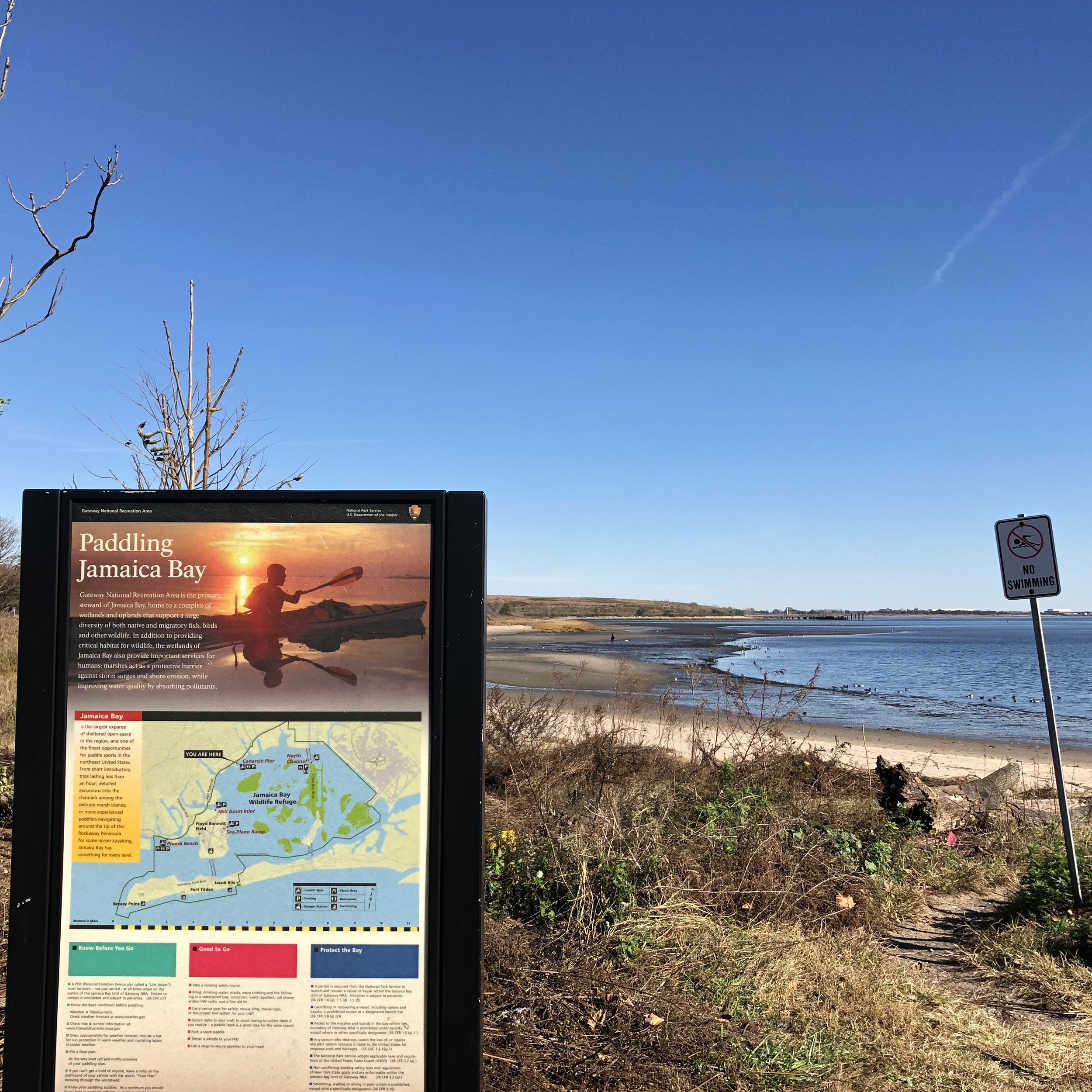 The kayak landing at Canarsie Pier. Robert J. Martinez Sr., 29, says he uses the pier for both fishing and kayaking, and thinks a ferry will interfere with both.