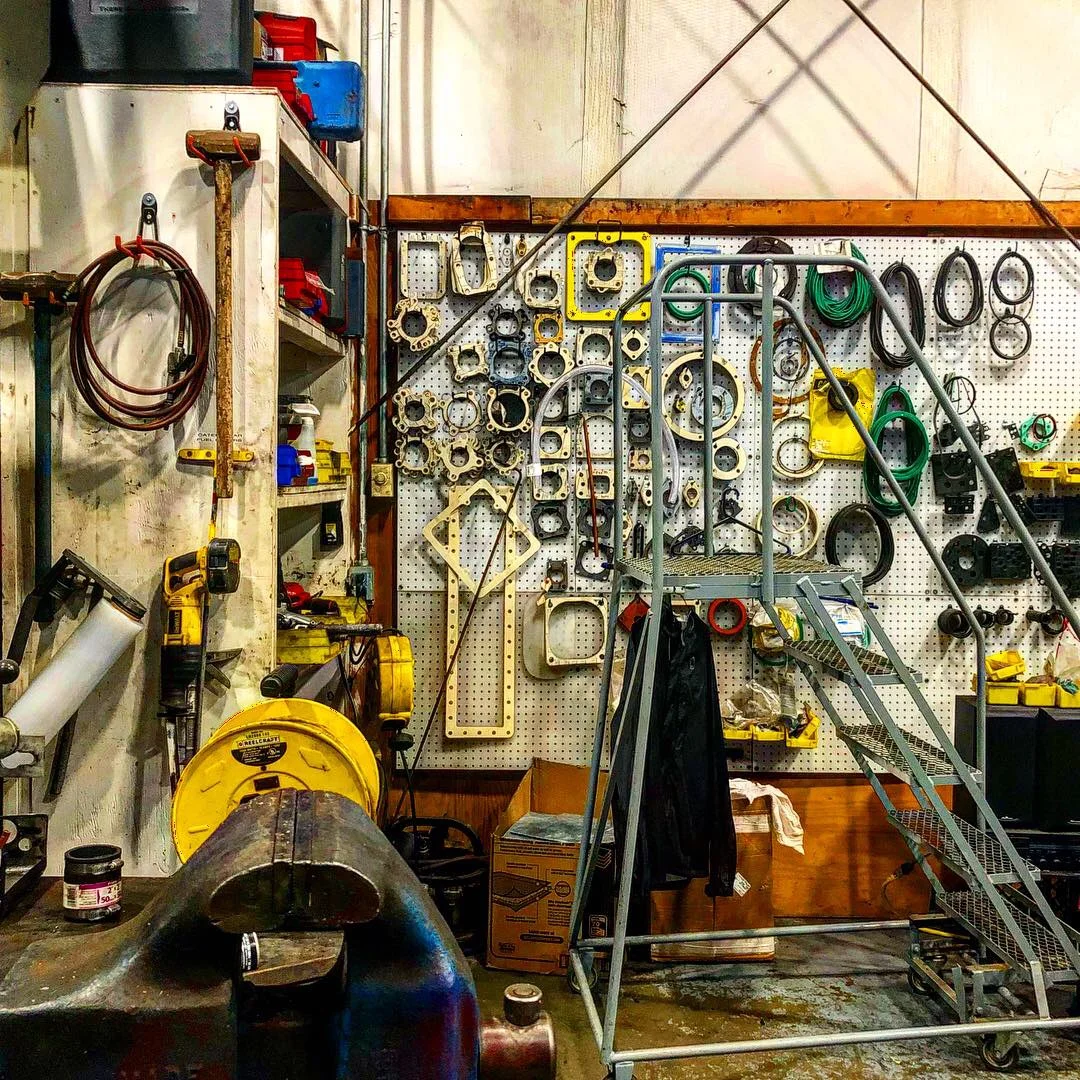 The maintenance shop at the New York and Atlantic Railway’s Fresh Pond Yard.