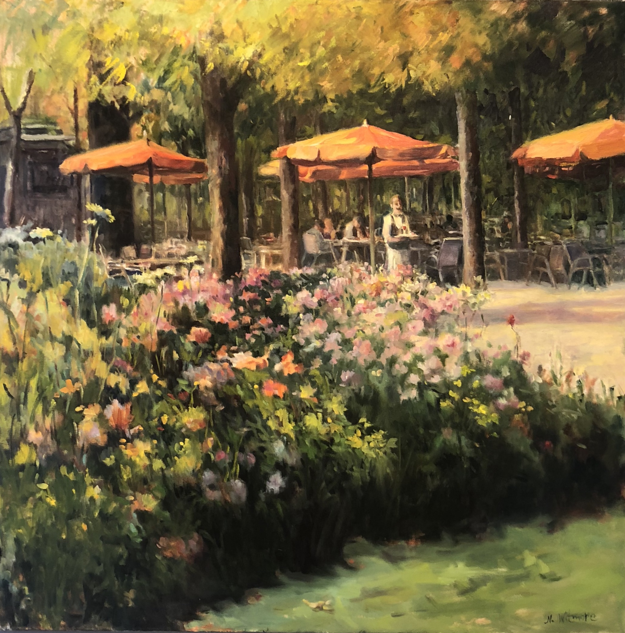 "A GLASS OF WINE IN PARIS TUILERIES"