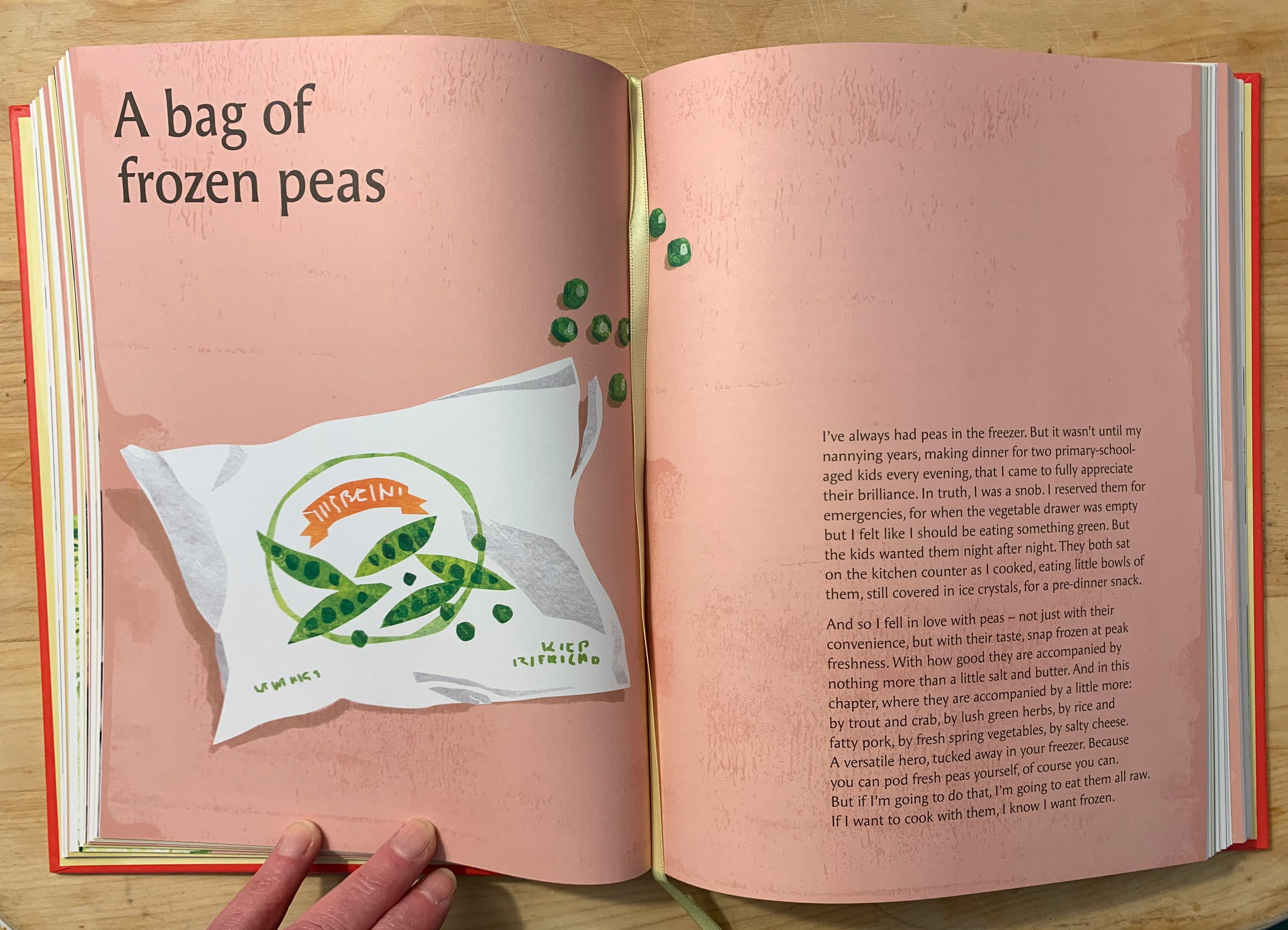 food illustration of a bag of peas