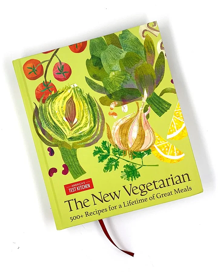 Cover illustration for The New Vegetarian Cookbook with Artichokes, Tomatoes, Lemons