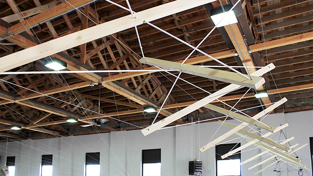 long span tensegrity installation