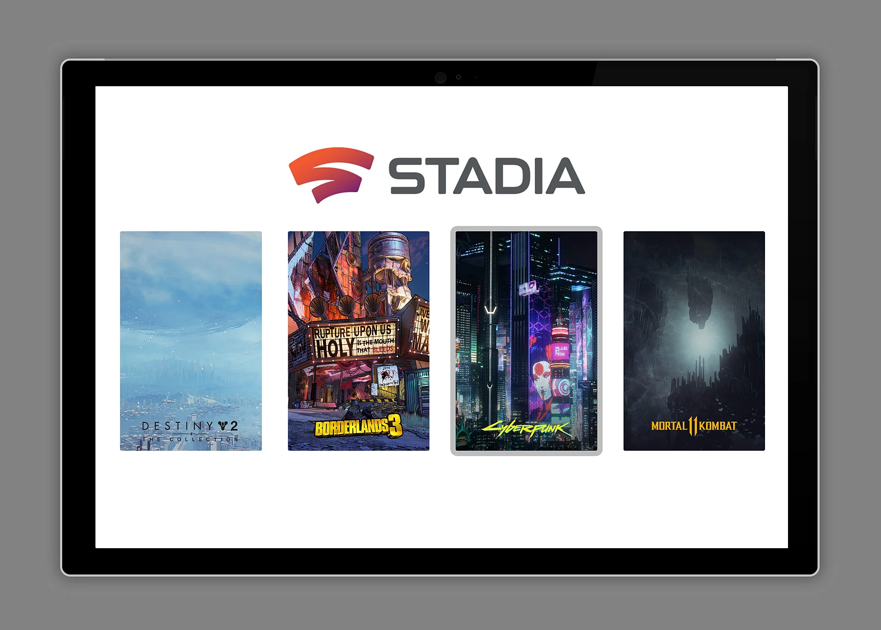 Background selection (on a tablet)