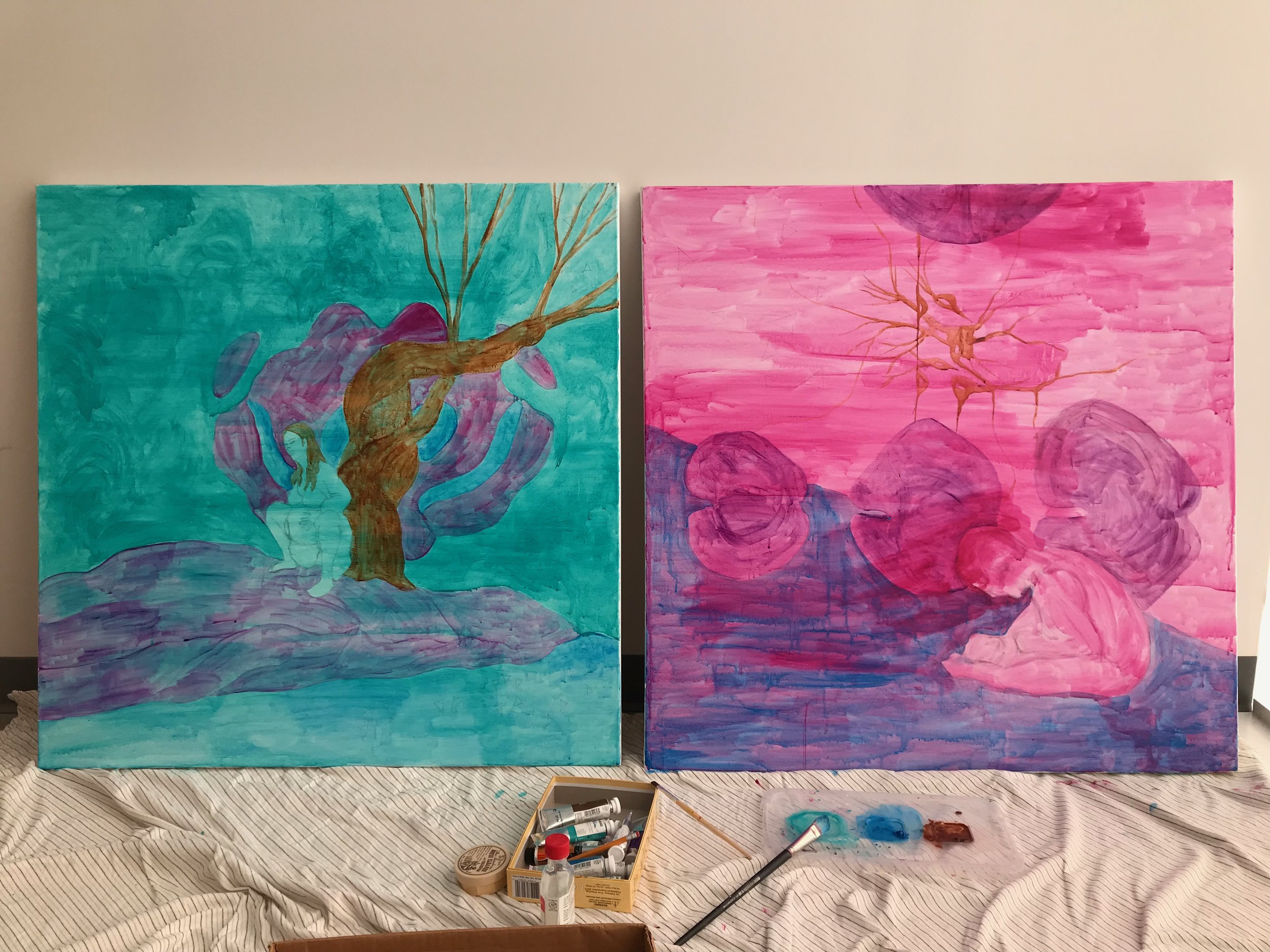 works in progress in my studio