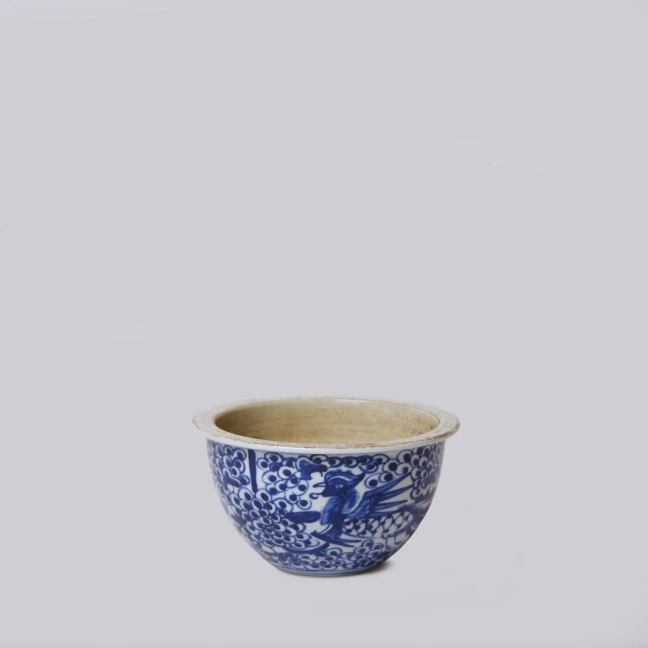TINY PHOENIX PORCELAIN CACHEPOT (C377)