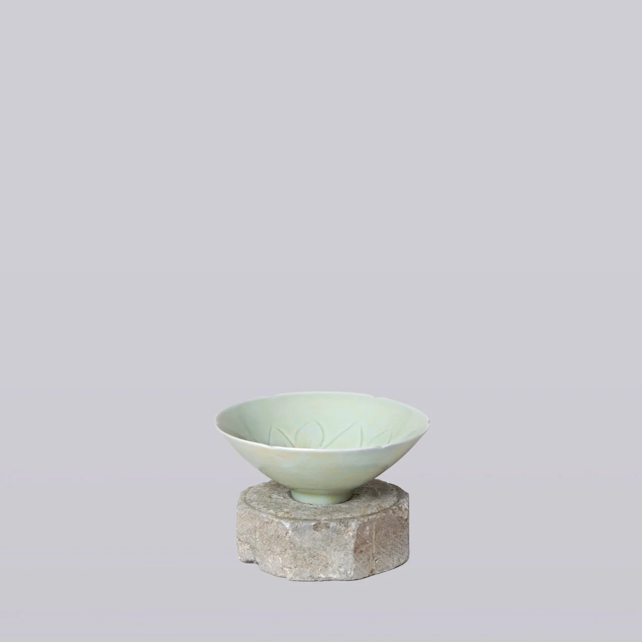 CELADON PORCELAIN SMALL LOTUS CONICAL BOWL (C648)