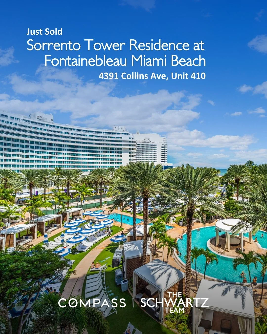 Just Sold at Fontainebleau Miami Beach!

We are thrilled to have represented our buyers in securing Residence 410 at the iconic Fontainebleau in Miami Beach for $1,320,000. 🌴 

📍4391 Collins Ave, Unit 410, Miami Beach
1 Bed | 2 Baths | 1,104 SF

Th