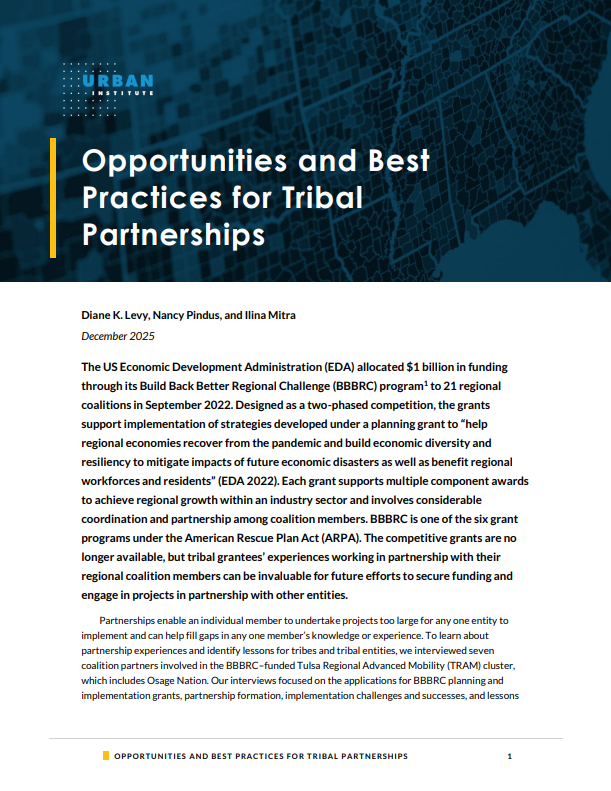 Opportunities and Best Practices for Tribal Partnerships