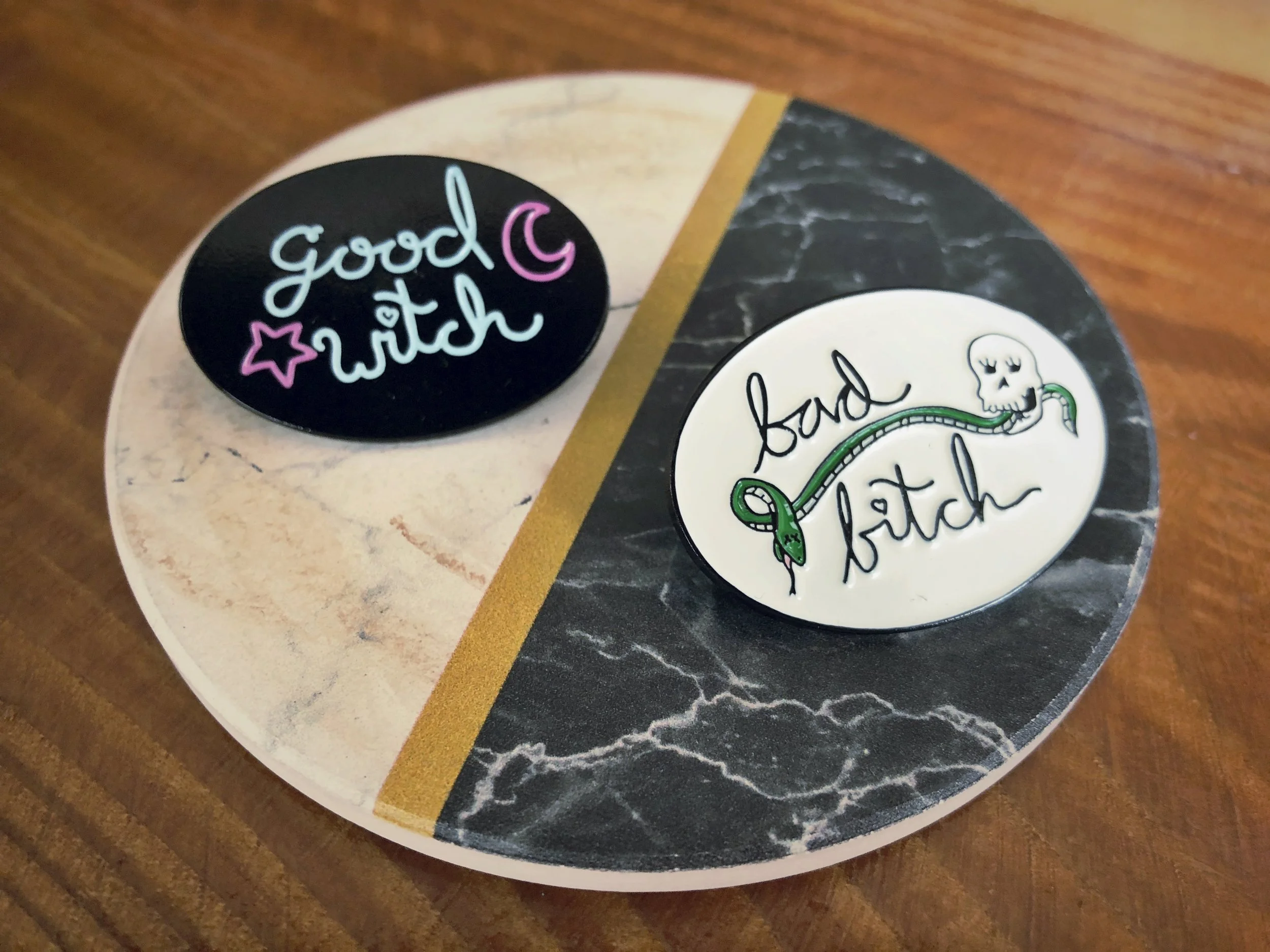 Good Witch/Bad Bitch Pin Set