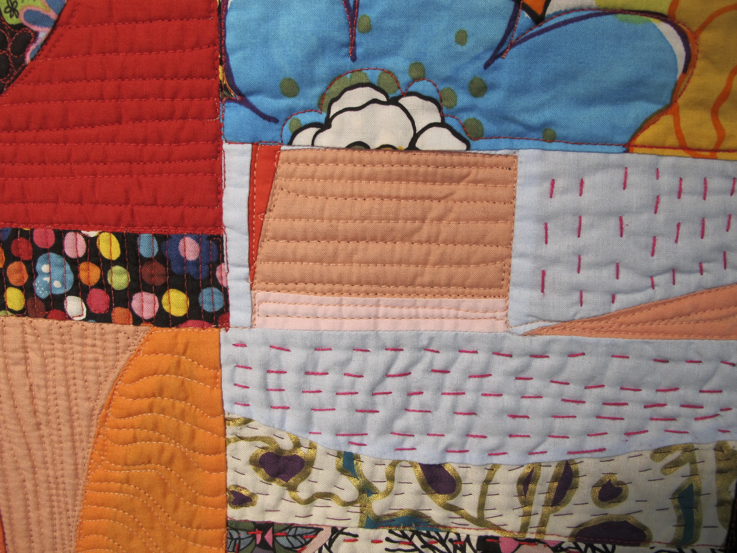 Hand and machine quilting go great together