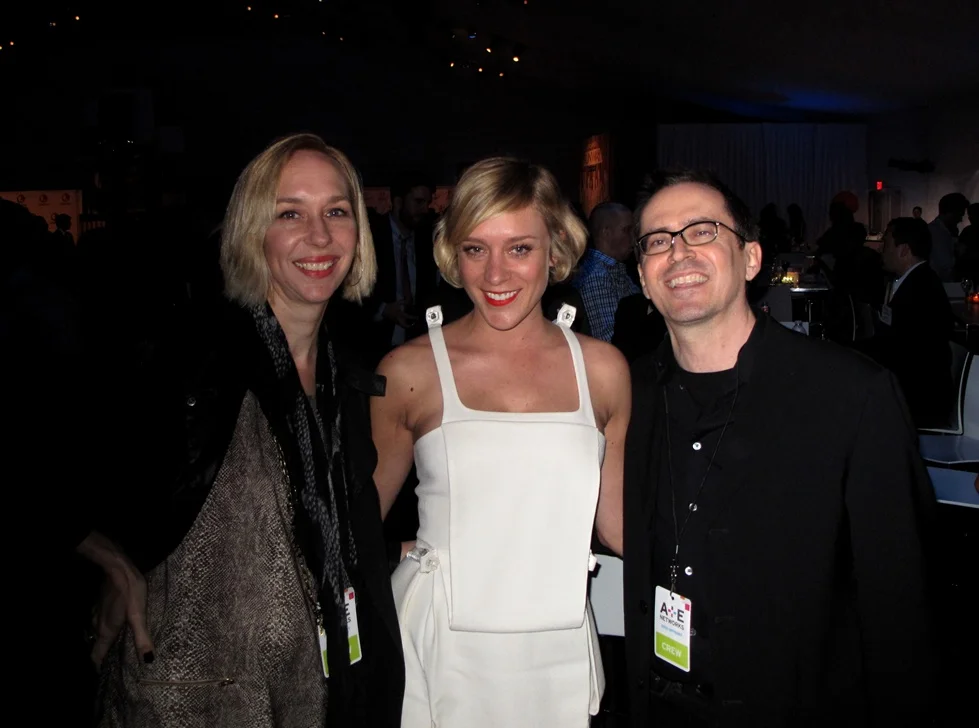 Amanda Bouquet, Chloë Sevigny and DJ Andy Anderson (A+E Network Upfronts)