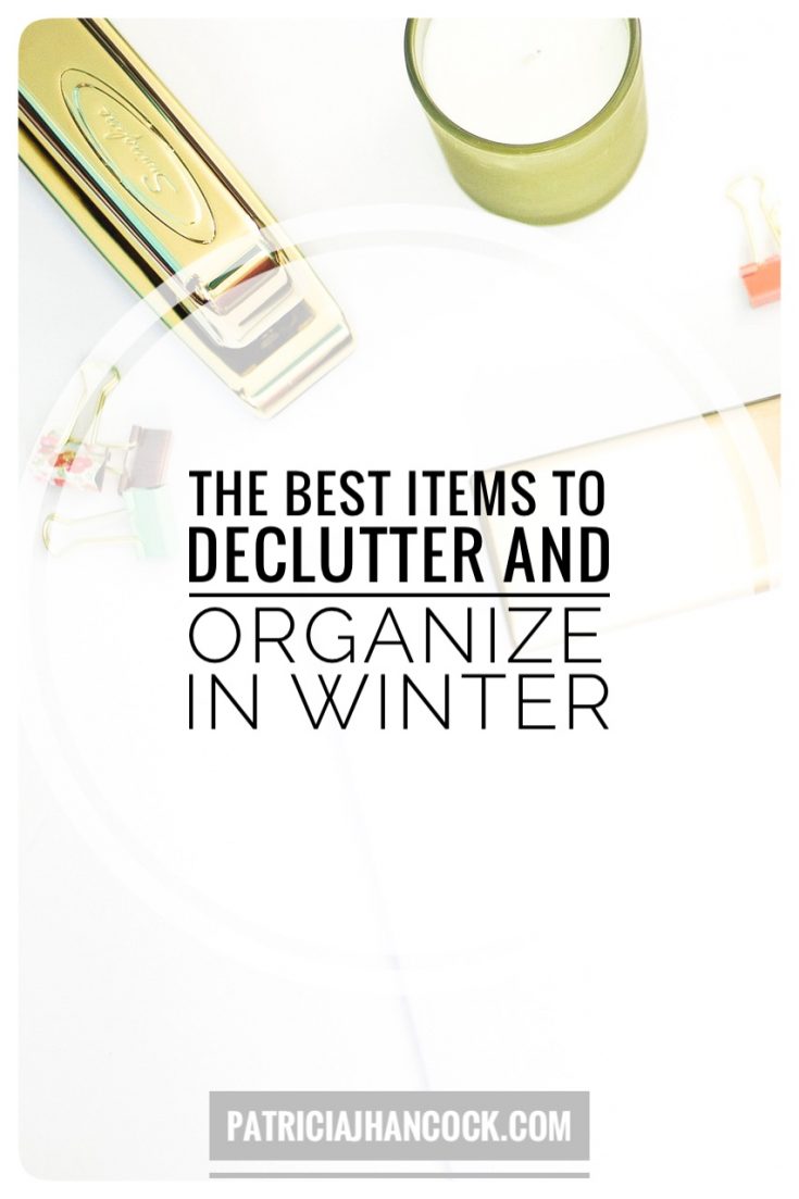 A helpful guide on what items are the best to organize and declutter while you're inside for the winter. No need to get on your hats and coats, we're going to declutter inside our comfort and warmth of our home today! Get on your comfiest of pants and get ready to declutter these important items in your home.