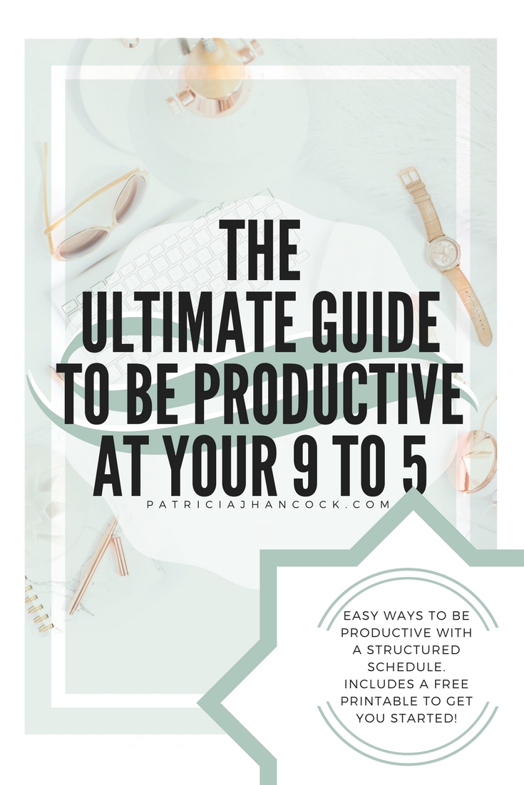 Being productive in a 9 to 5 career can be more difficult due to being in a structured schedule. In this article, we will take a look at how you can amp up your productivity in any 9 to 5 career! Here you will find a FREE printable to get you started to being a productive powerhouse at the office!