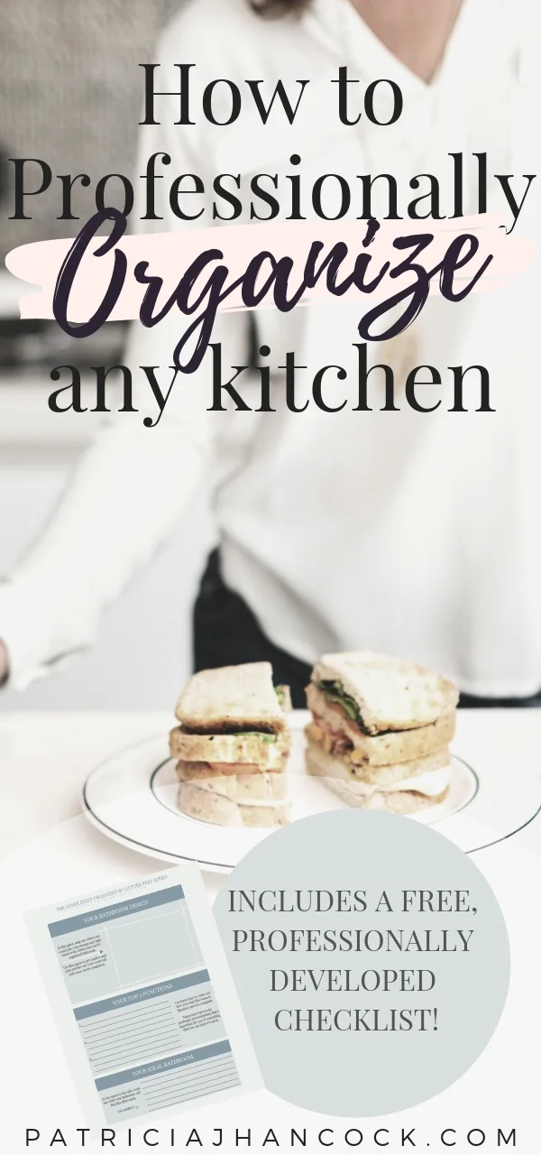 Learn how to completely organize and declutter your home with this in-depth room by room series. These tips and tricks have been thoroughly tested & are used by professionals to keep their house spotless and functional. In this article, your kitchen will be perfected with these simple, easy steps. Includes a printable worksheet! #organization #home #declutter #organizemyhome #clutterfree