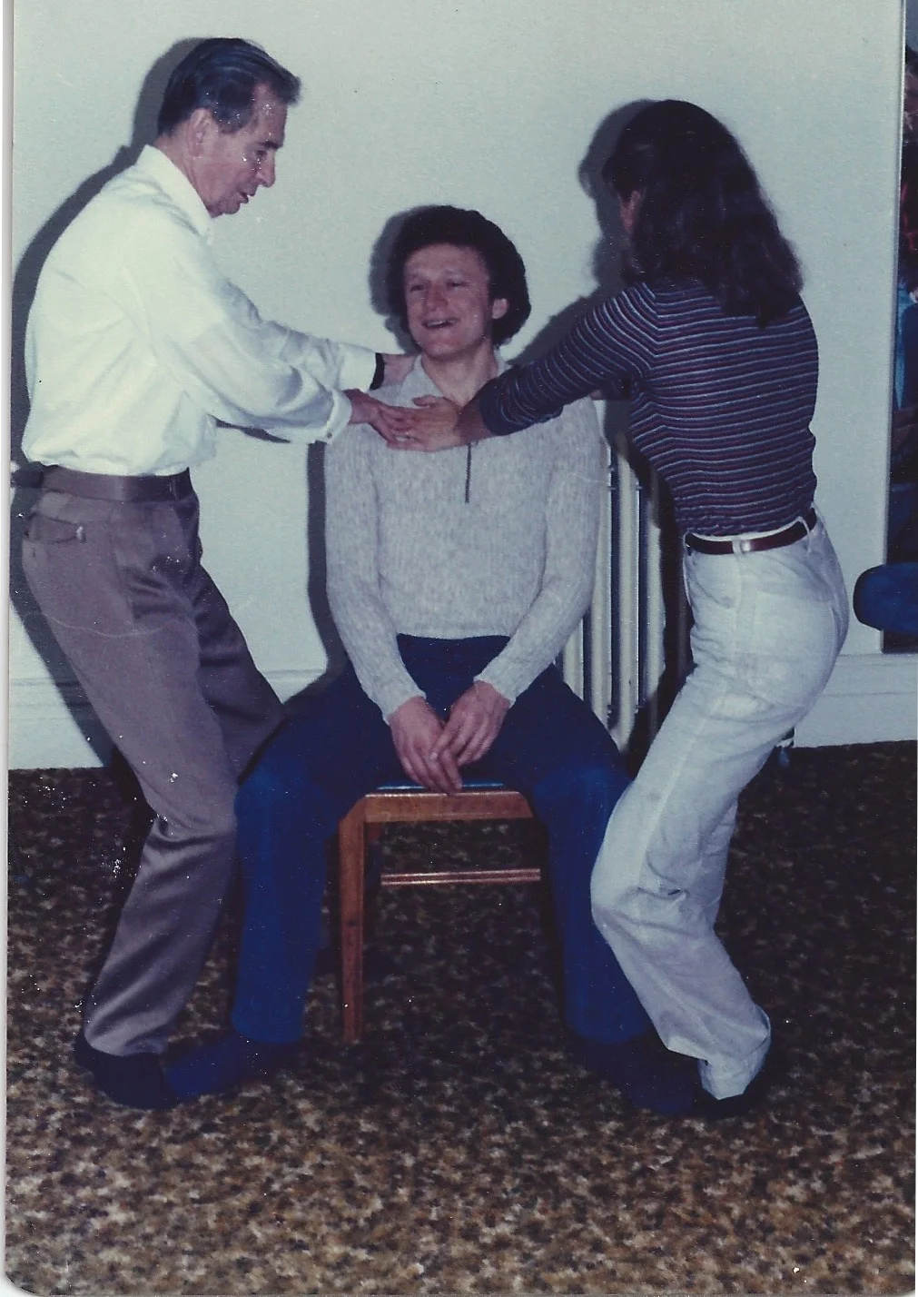 Patrick Macdonald teaching Pamela, 1979