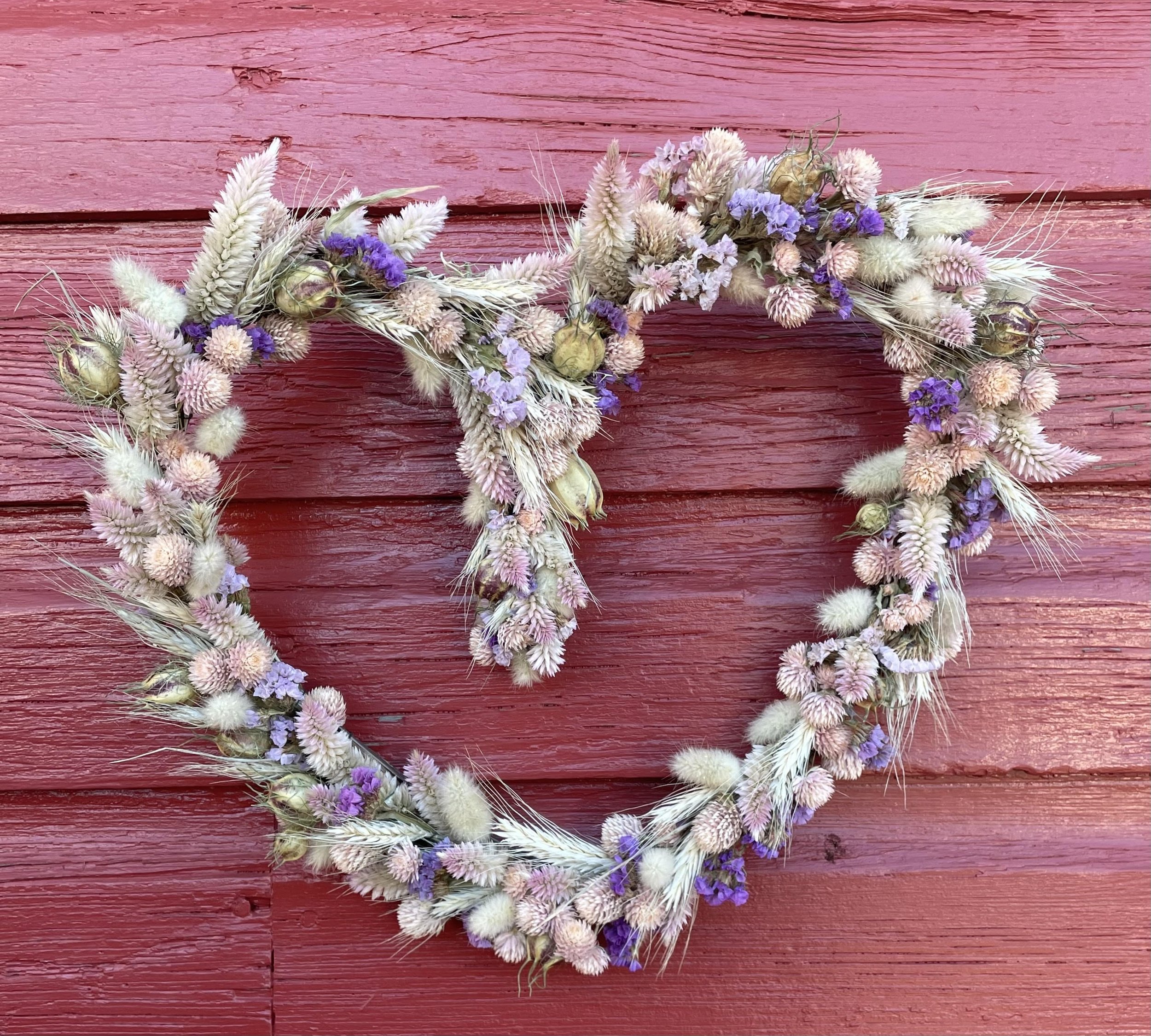 Dried Floral Heart Wreaths