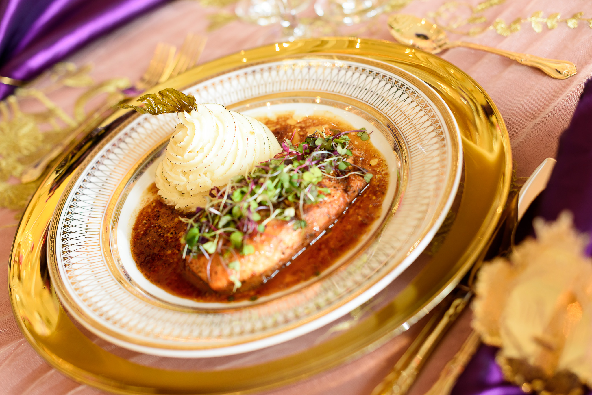 Salmon with Mashed Potatoes
