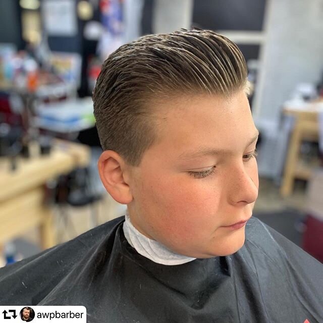 #repost @awpbarber
・・・
#kidscut done classy. Styled with @uppercutdeluxe #deluxepomade