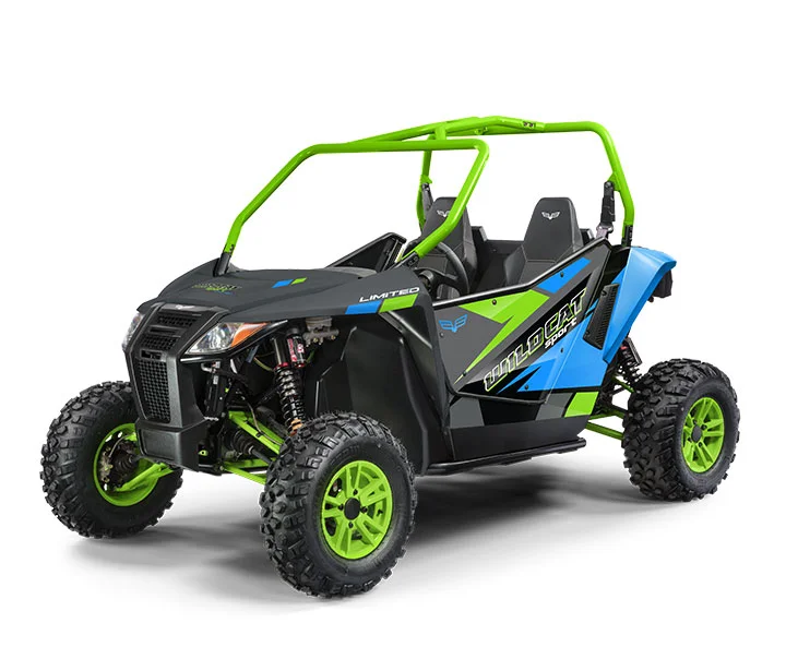 WILDCAT SPORT LTD / 2-PASSENGER ($14,999) 700cc Twin-Cylinder, Closed-Loop EFI engine >> Infinitely Adjustable Tilt Steering >> Elka® Stage 5 Double A-Arm Suspension >> 2-inch Receiver >> Electronic Power Steering >> Standard Doors WATCH THE VIDEO
