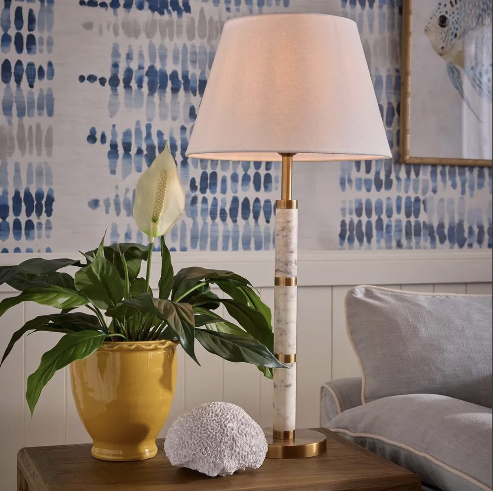 St Germain Table Lamp Base White - Base Only