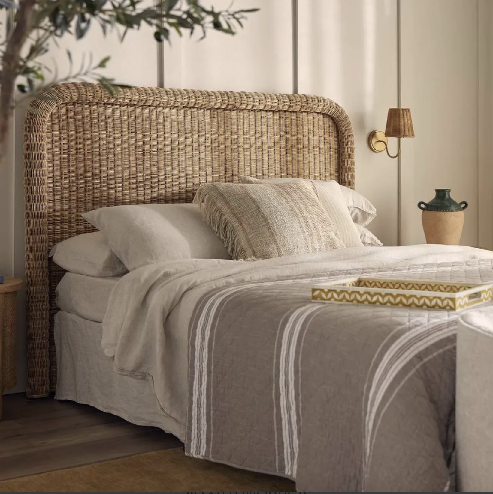 Long Island Rattan Bedhead - King