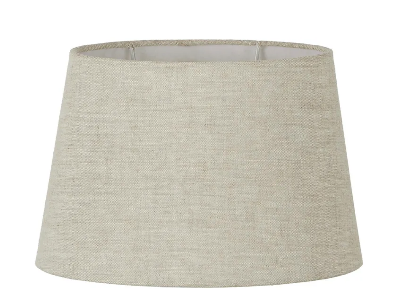Light Natural Linen Oval Lampshade - Medium