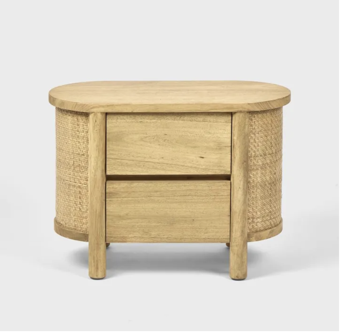 Coolum Bedside Table in Natural.