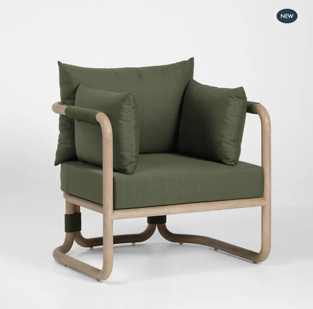 VITA OUTDOOR UNDERCOVER ARMCHAIR FOREST GREEN  (MRDFUR244)