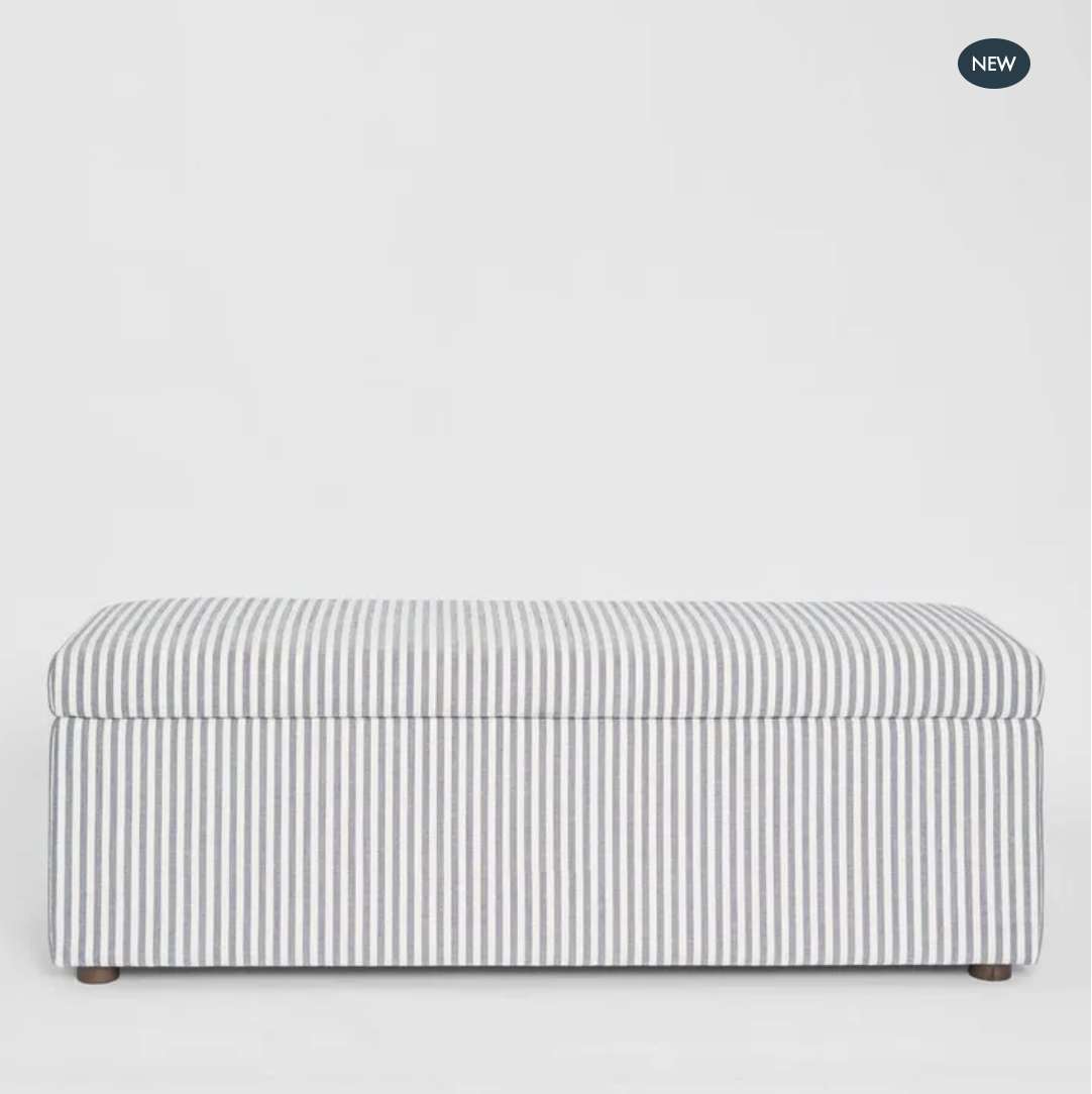 NEWPORT BEDHEAD KING WHITE & BLUE PIN STRIPE