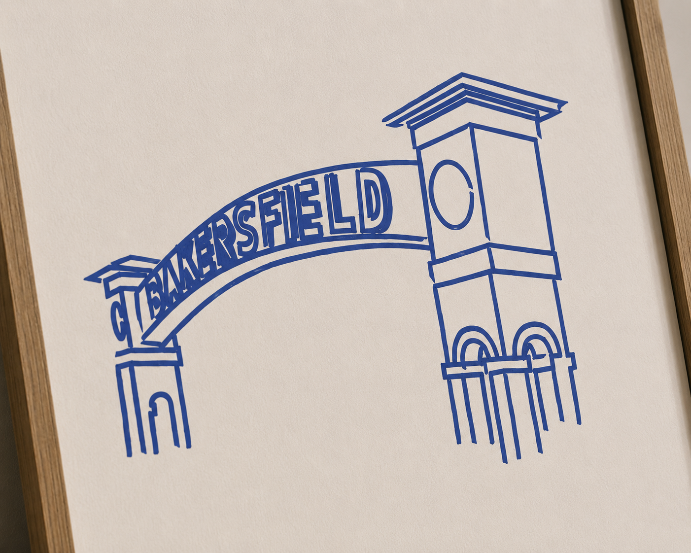 Welcome to Bakersfield Sign Print