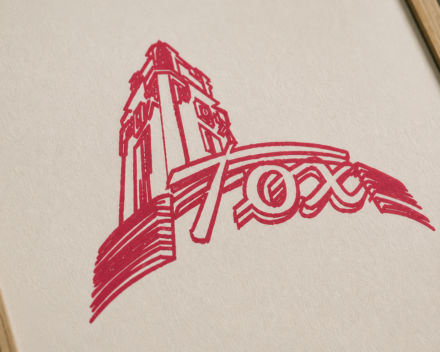 Fox Theater Bakersfield Print | Historic California Landmark Art | Bakersfield Decor | Downtown Bakersfield Illustration