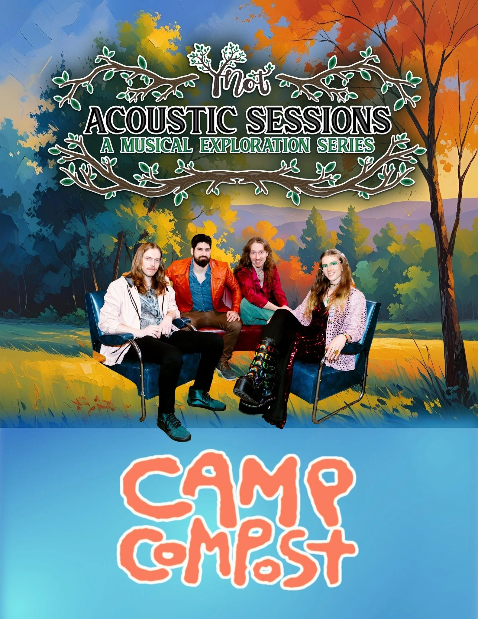 Today, 830-10, four of us from Y-Not will be playing up in Central Lake, MI for Camp Compost, a really wonderful, high vibe, workshop based, regenerative agriculture festival. If you're in the area and like to come, hit us up!