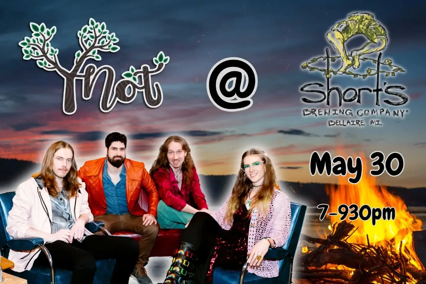NEXT SATURDAY!

4 of us from Y-Not will perform at Shorts Brewery outside at their beer garden stage! We'll be playing a 2.5 hour set for you! Come up to Shorts and hang with us for an extended performance and an amazing atmosphere! 🙌🏻❤️&zwj;🔥