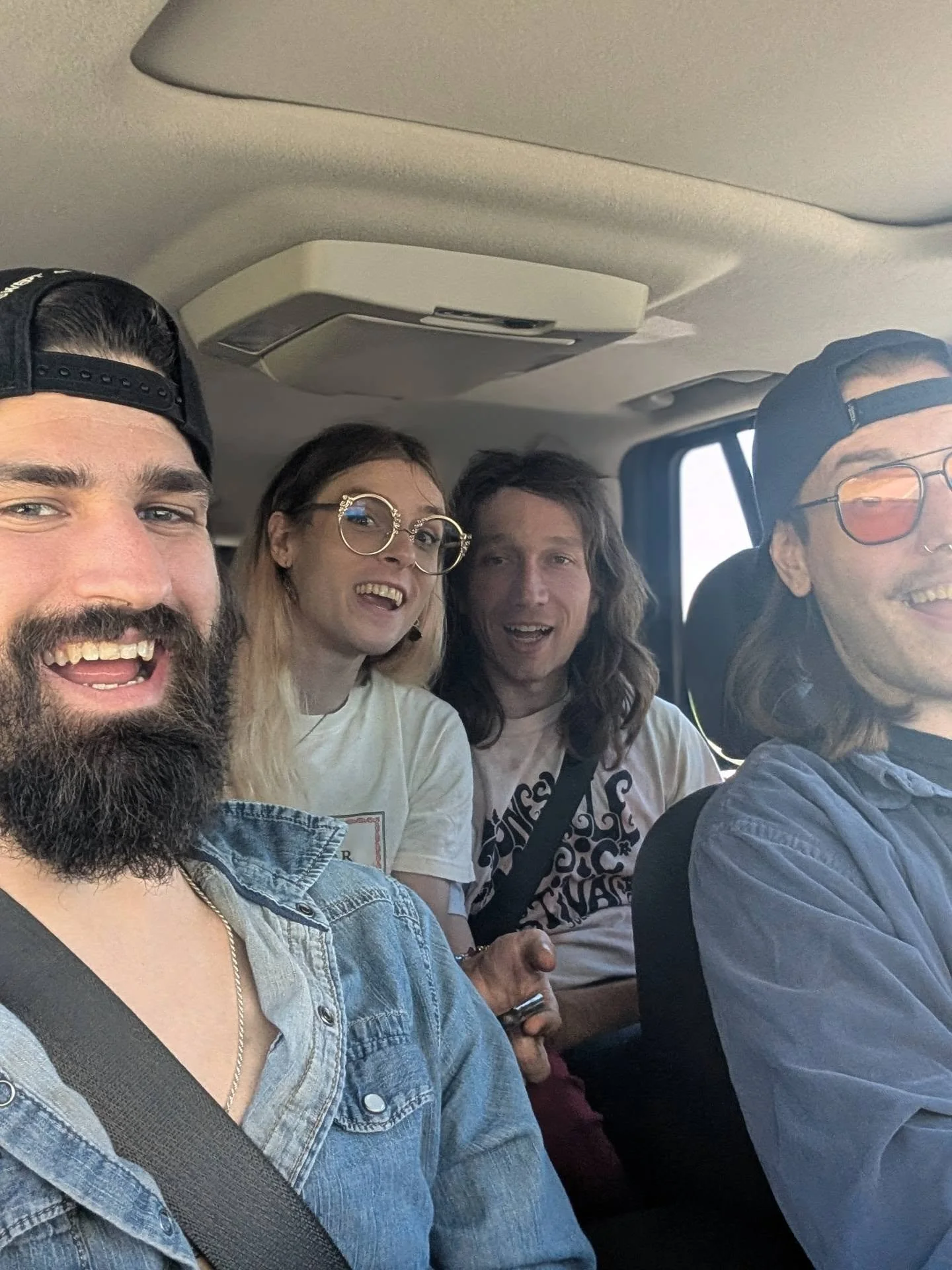 After a band meeting yesterday, we got clearer on the format of our new album and planned the next community potluck. Connor and Ivy will be playing at dunesville in various projects this weekend, and we wish them an amazing time! Our next show as a 