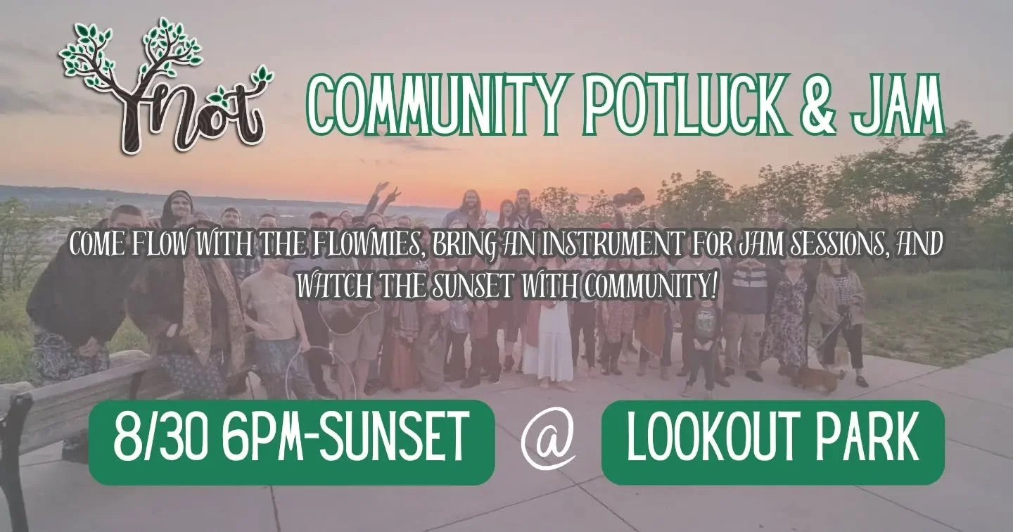 Hello friends and family! We are hosting another potluck and jamout at Lookout Park, and this one happens to fall on our drummer Adam Smallman's BIRTHDAY! 

What you can bring:

- Bring a dish to pass (labels help for anyone with any food restriction