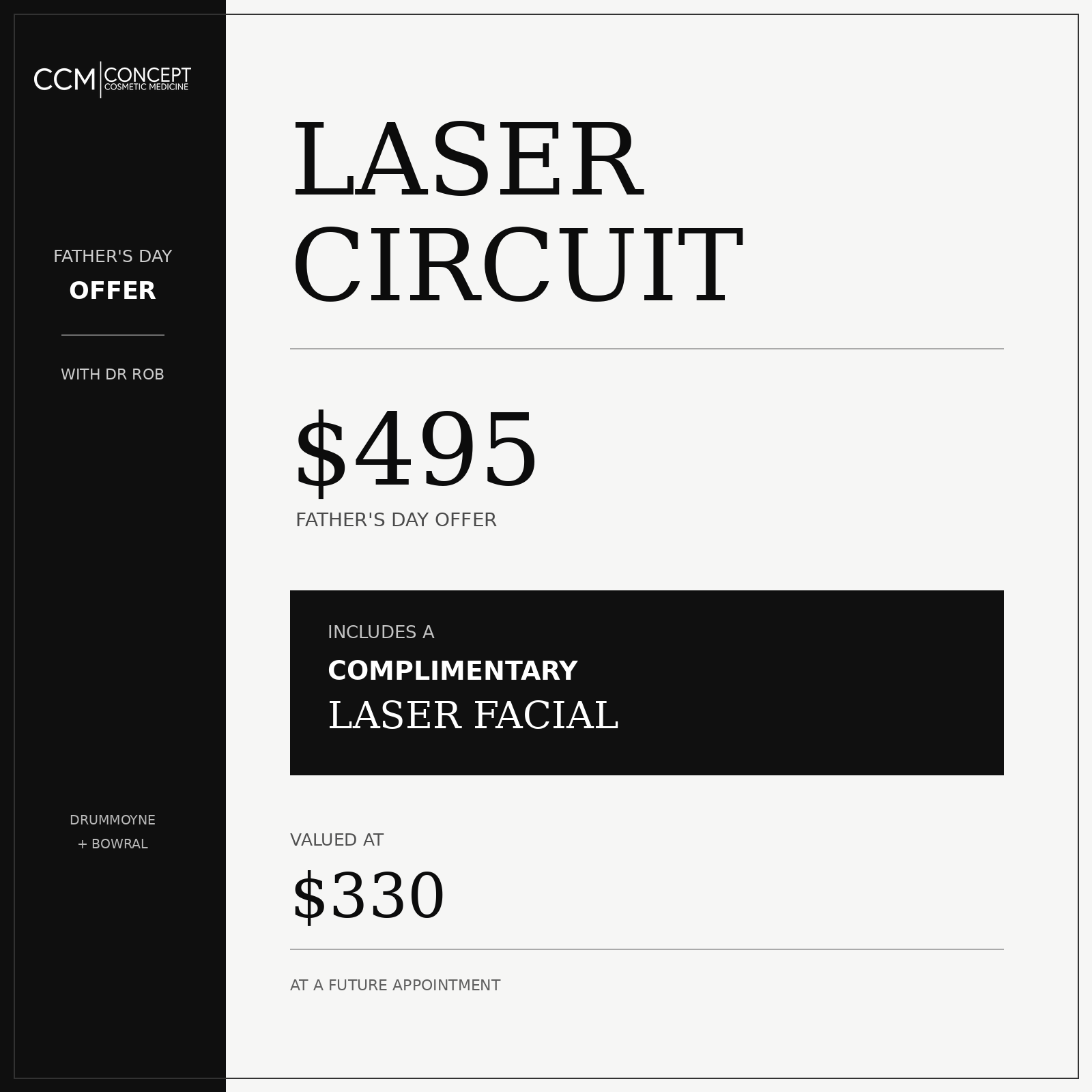 FATHER'S DAY LASER CIRCUIT SPECIAL