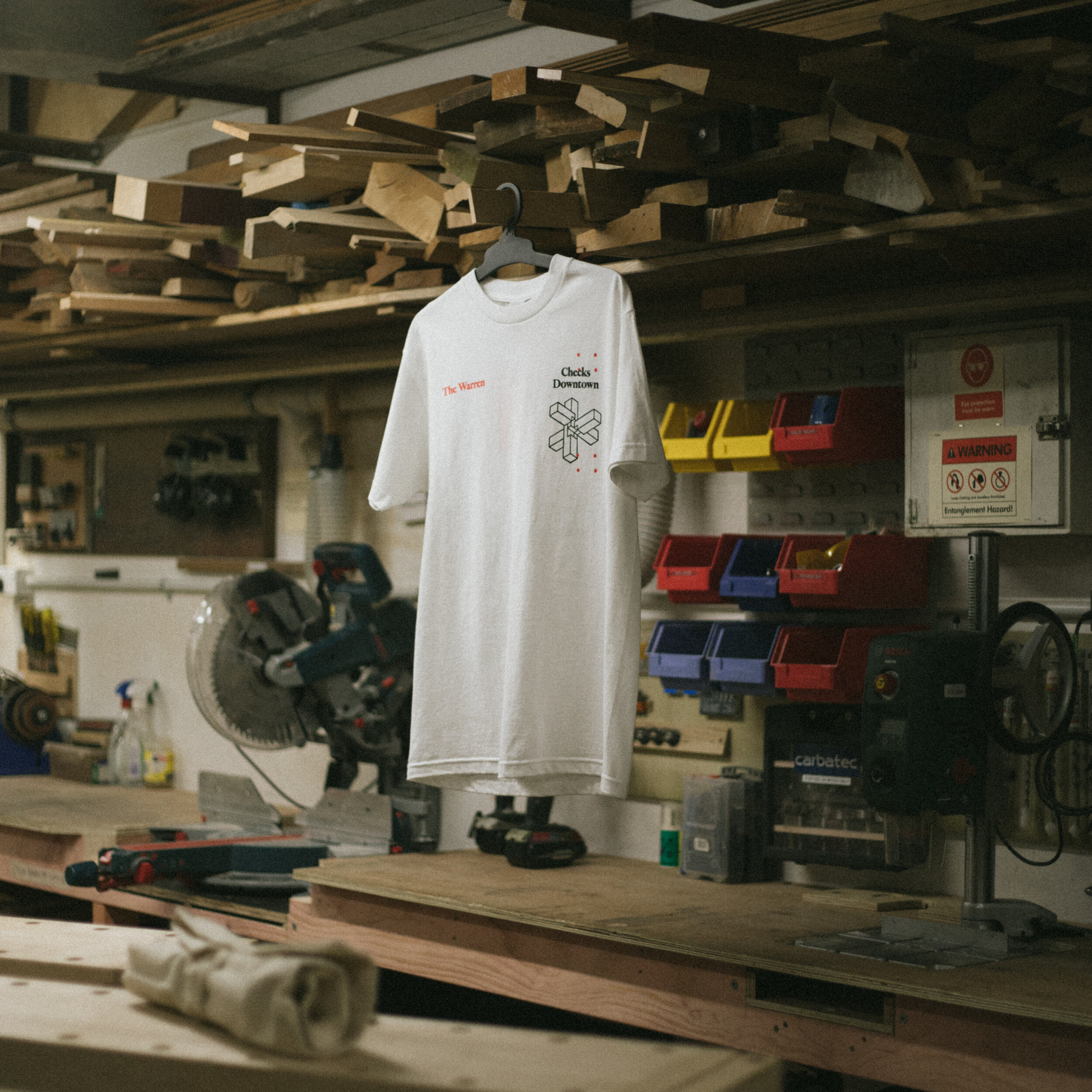 Checks x The Warren teeshirt - white