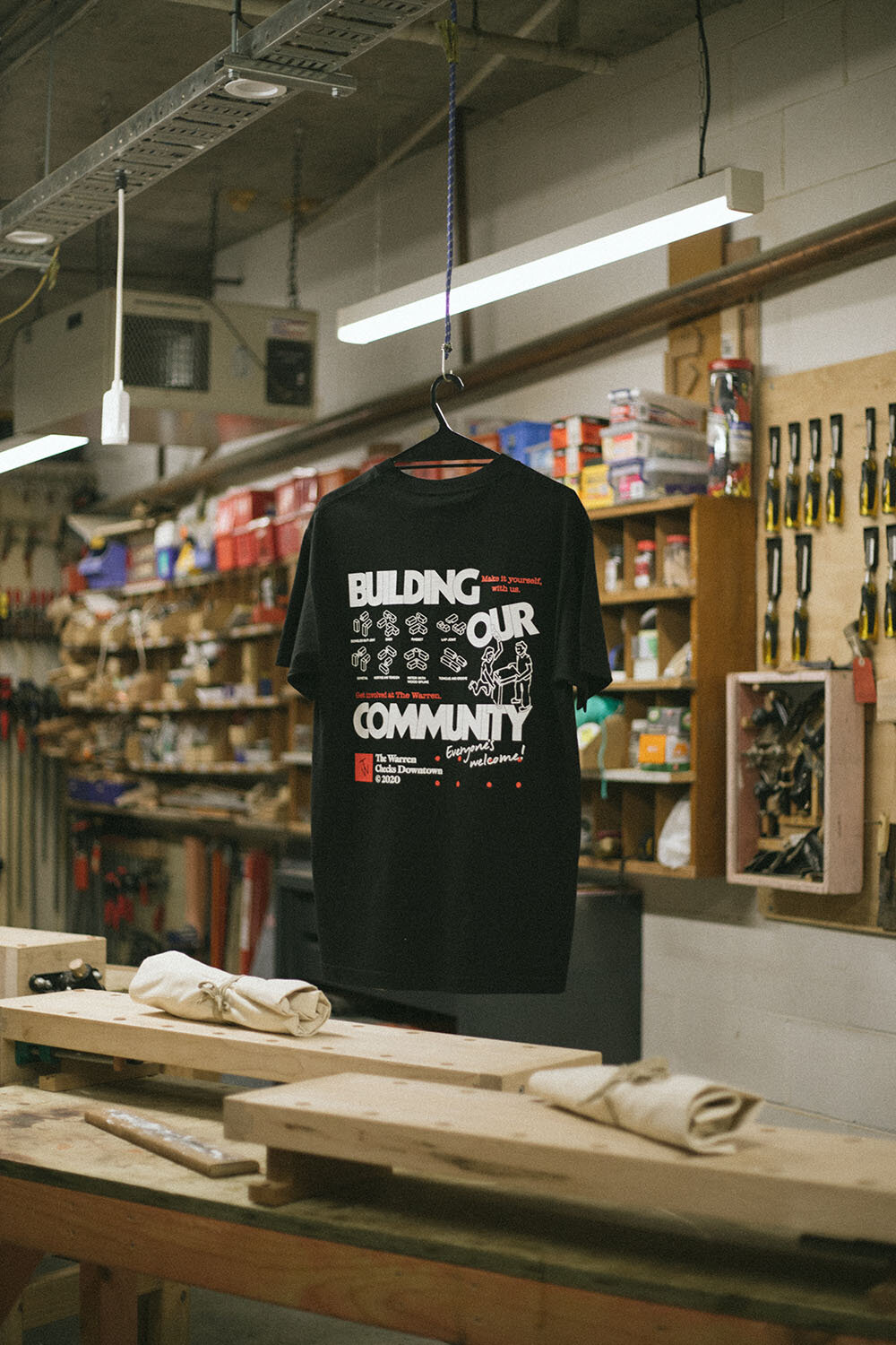 Checks x The Warren teeshirt - black