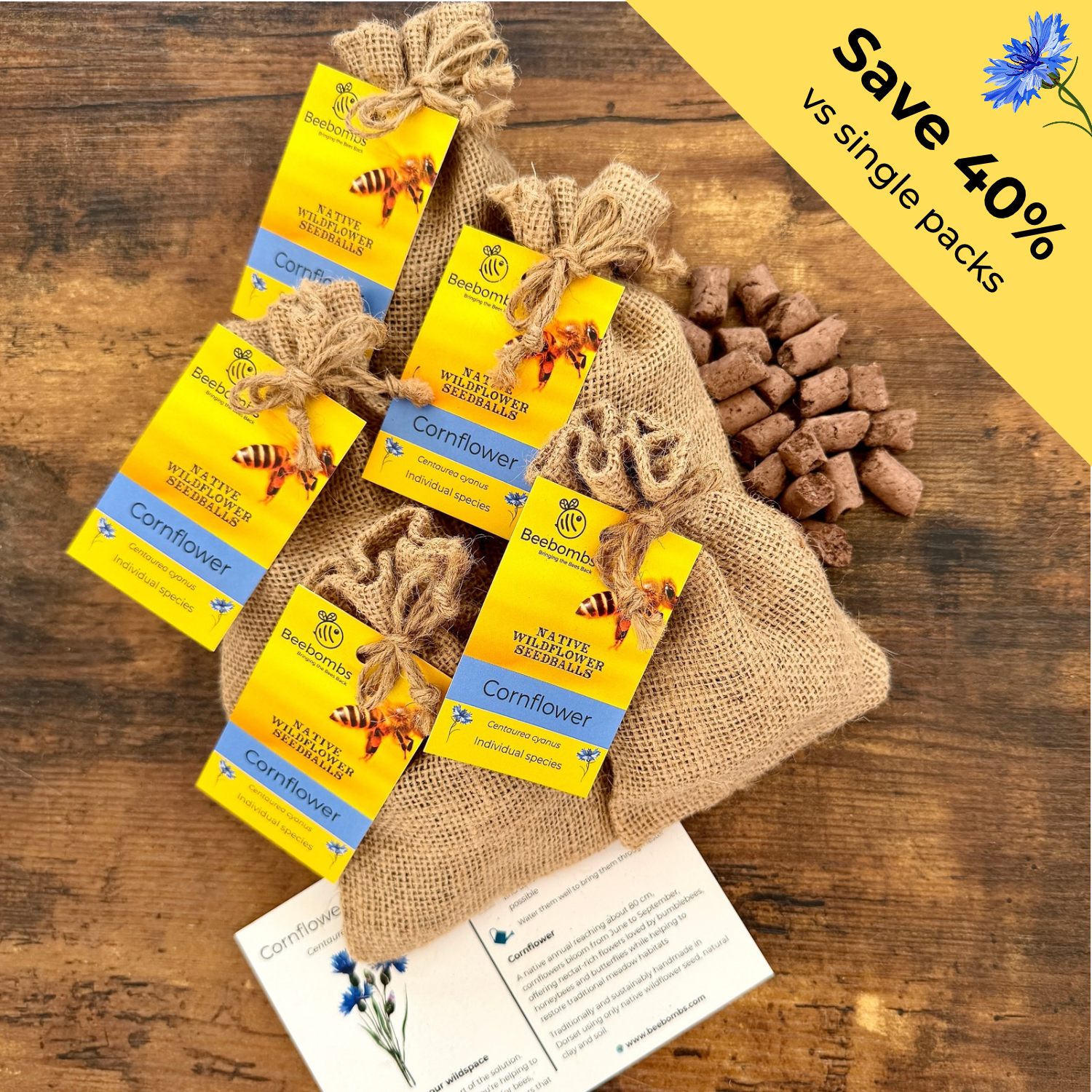 5 Pack Cornflower Beebombs