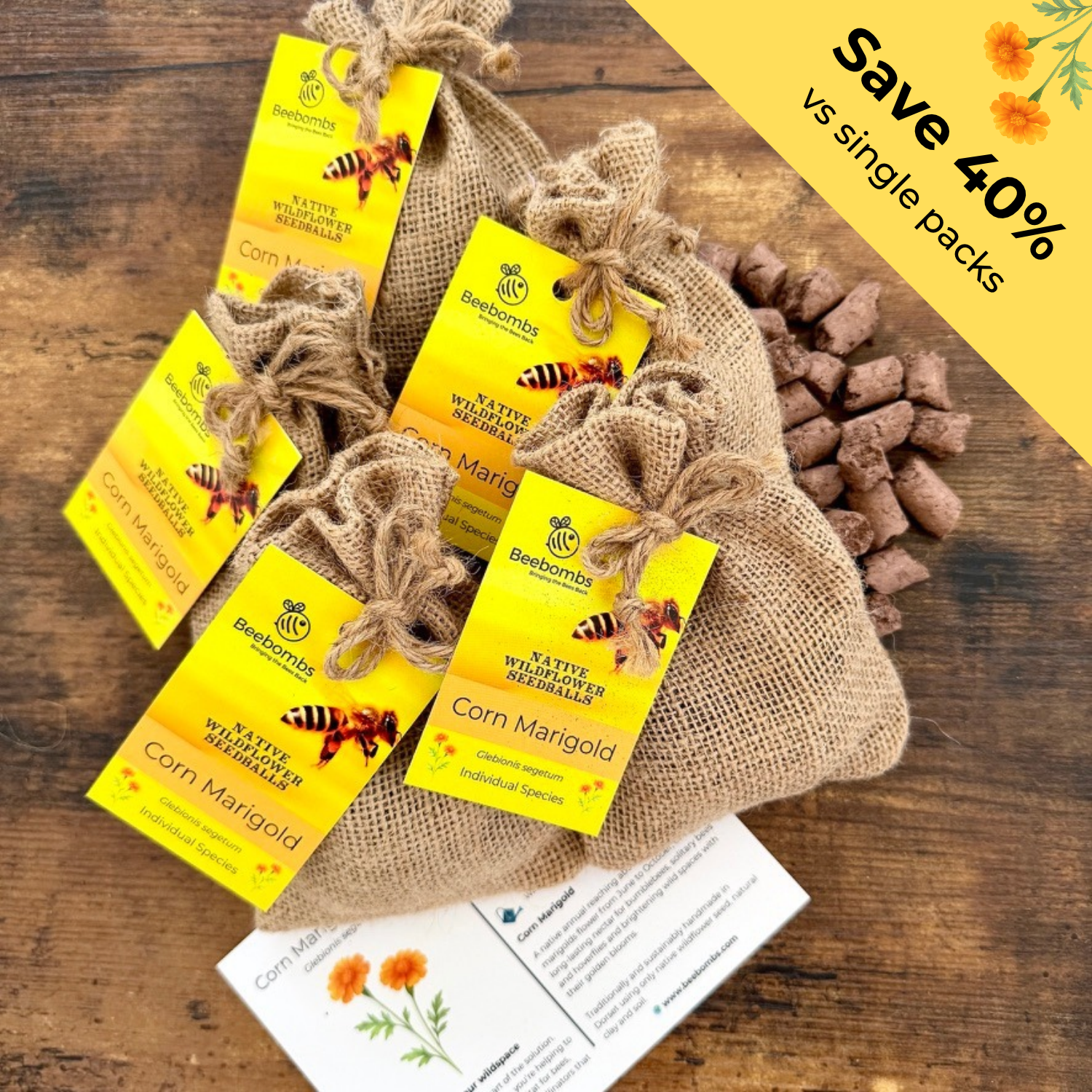 5 Pack Corn Marigold Beebombs