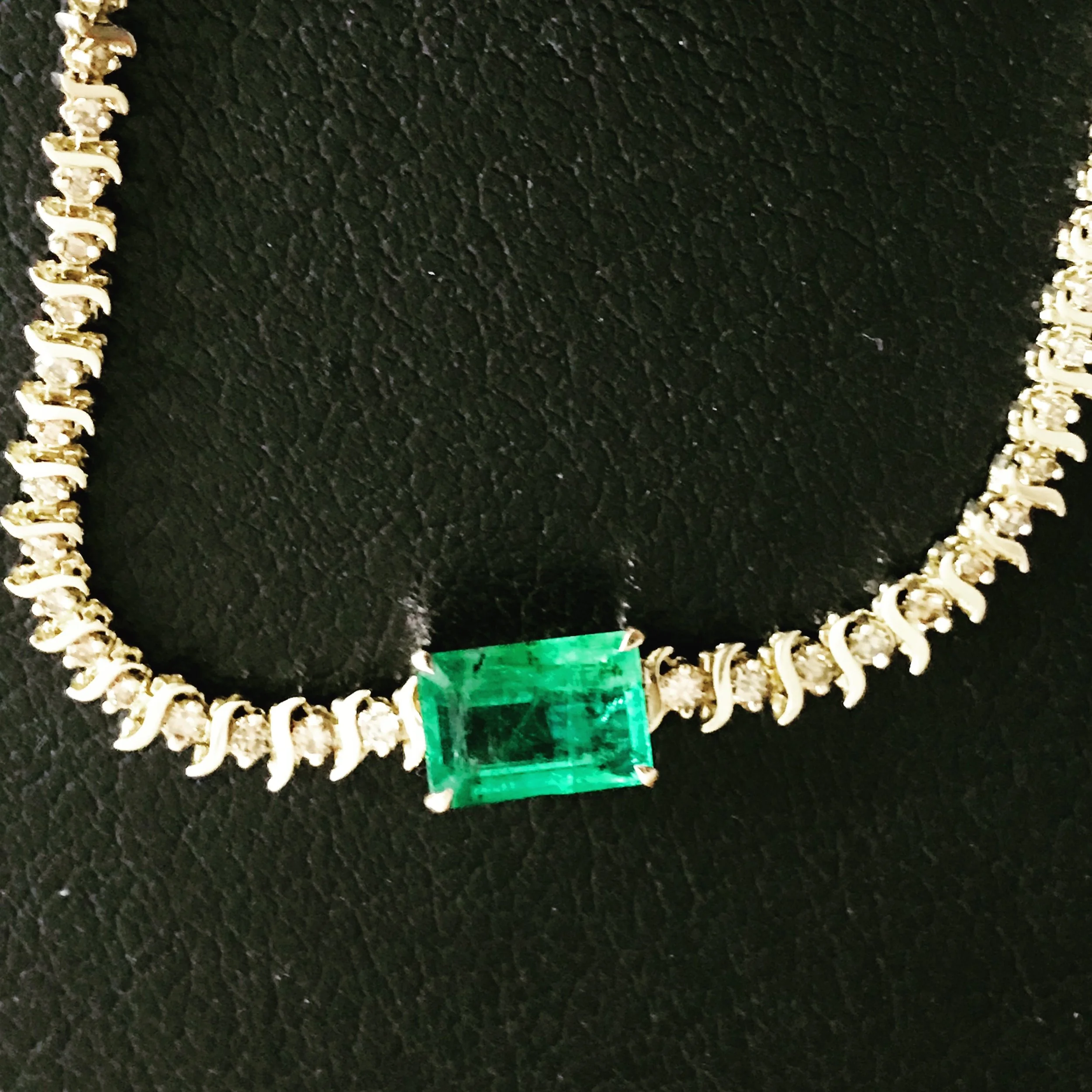 STUNNING 8.50CT NATURAL EMERALD &amp; DIAMOND NECKLACE PENDANT VALUATION AS PICTURED