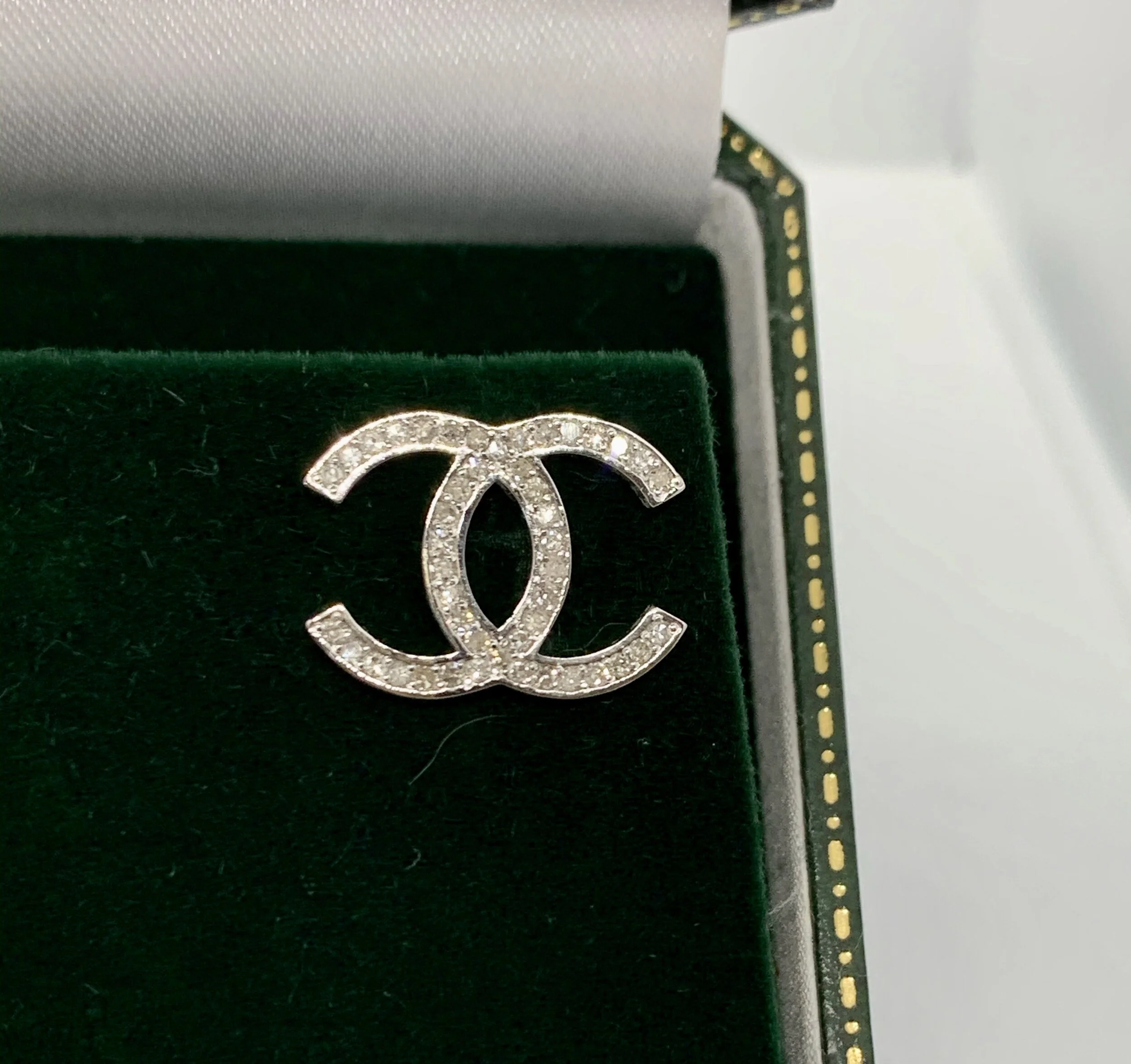 HALF CARAT DIAMOND EARRINGS 18K WHITE GOLD WITH VALUATION