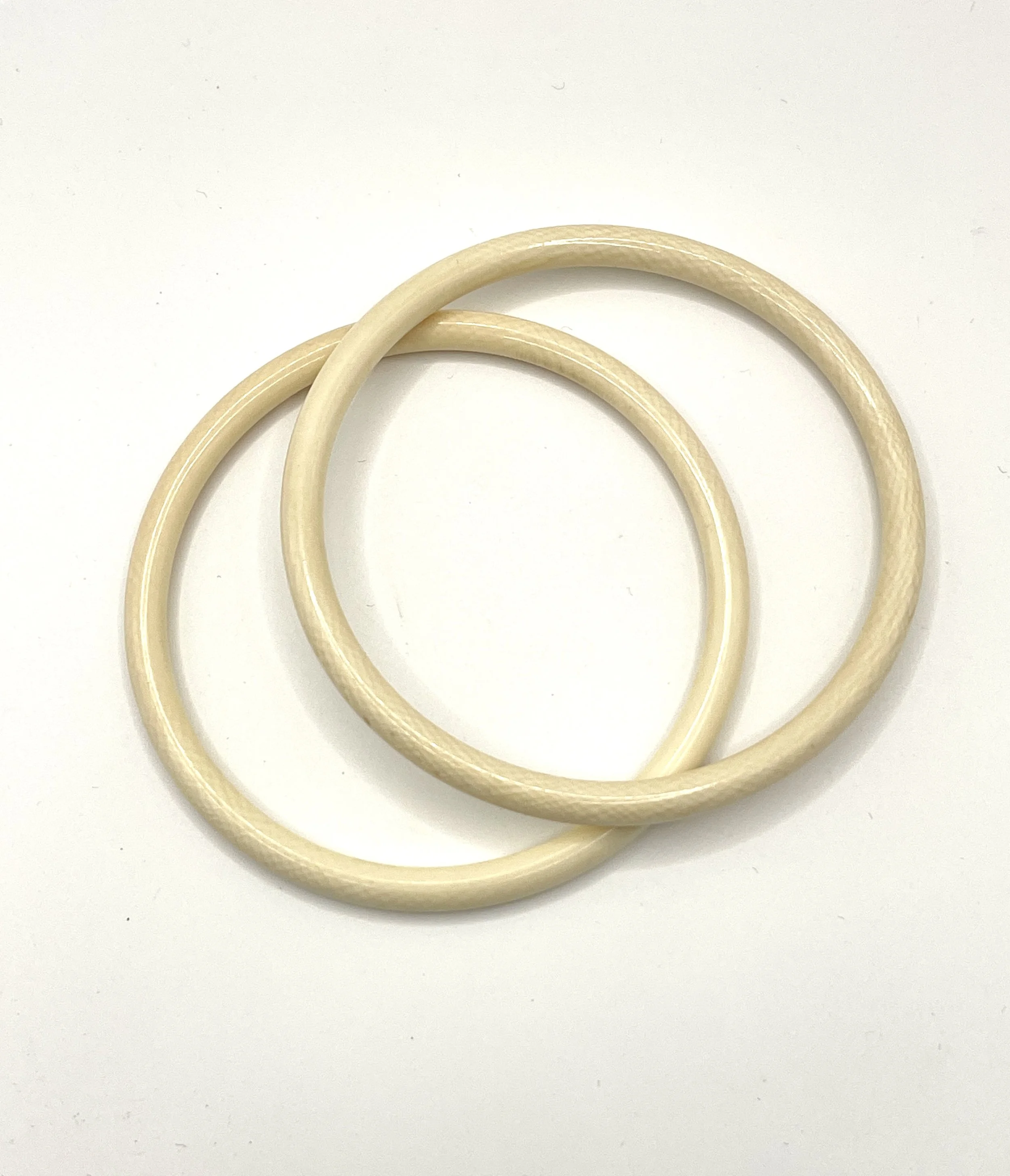 SET OF TWO 2 VINTAGE IVORY BANGLES CIRCA 1940S