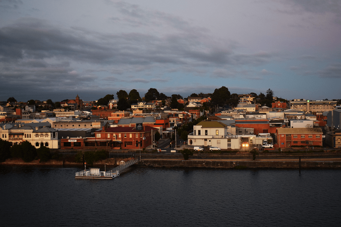  Reached Tasmania at 6:00 In the morning, and the city looked so pretty in the early sunlight. 