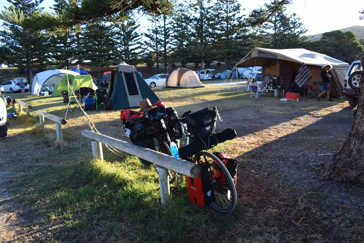  First day of riding till Rapid bay and getting ready to put my tent.&nbsp; 