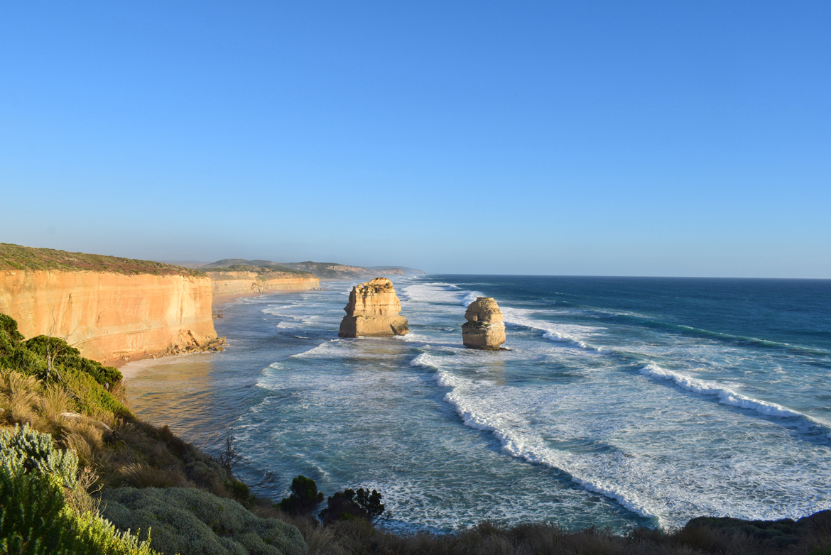     It was evening when I reached ‘Twelve Apostles’. I could see a beautiful sunset view. The next camping area is after 7 kms and I decided to go there and camp, and come back next day early, to get a morning view with sunlight from the other side. 