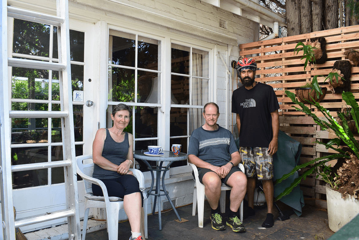  ath &amp; Steve hosted me in Melbourne. They have cycled most of the countries in Europe.They have a splendid house with a wonderful view. I found it really relaxing here; a perfect end to my journey of the Great Ocean Road &amp; Kangaroo island. I 
