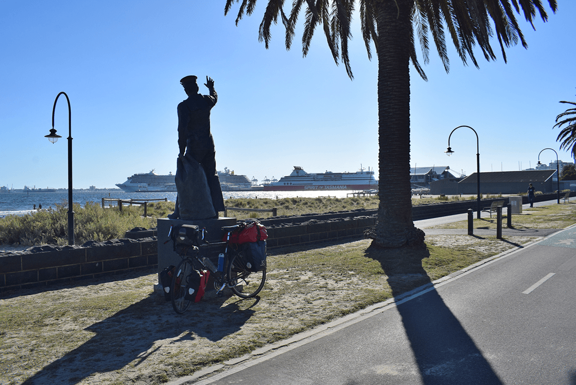  Tasmania... I am coming!  A click before boarding the ferry for an overnight journey from Melbourne to Devonport. 